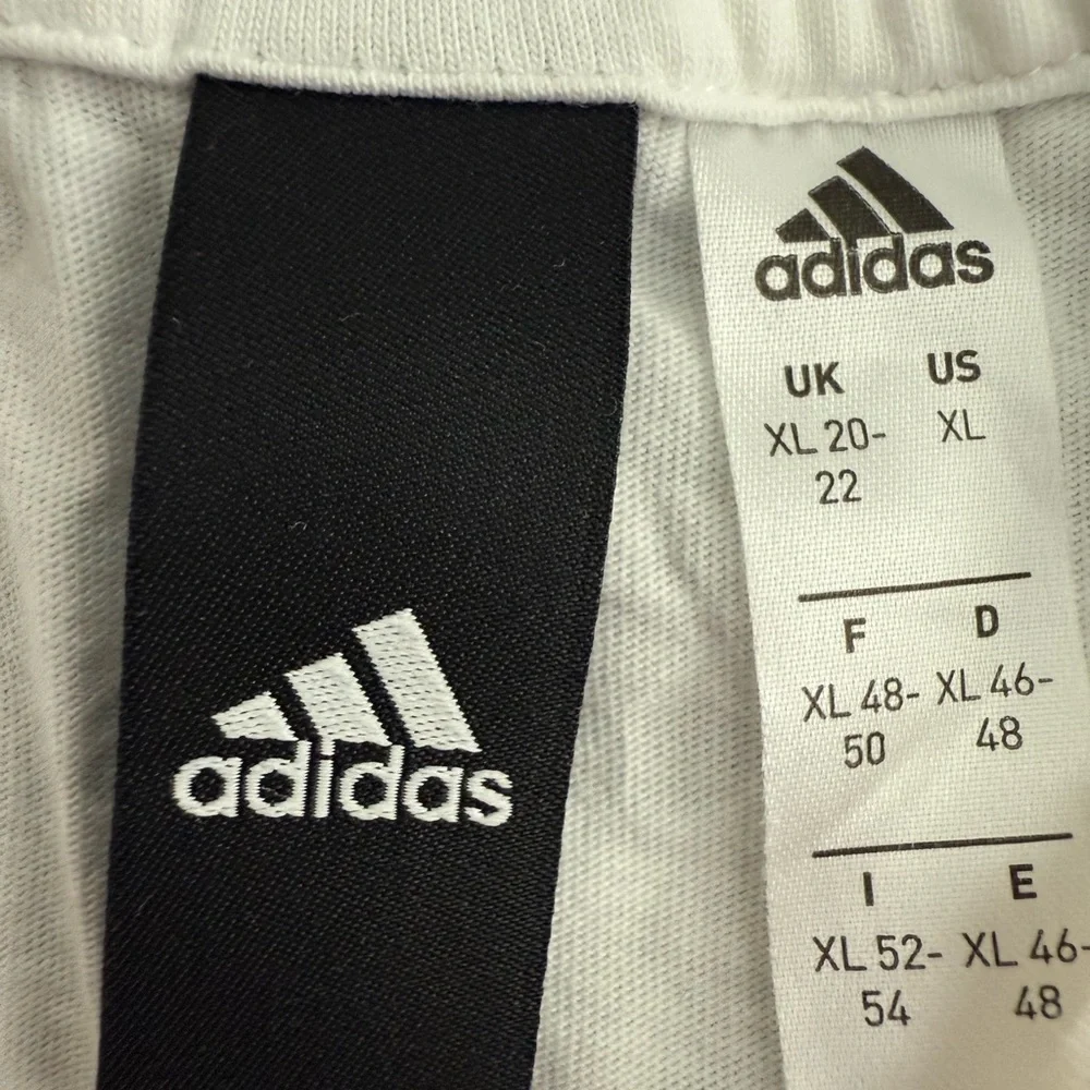Adidas White Tank Top with Yellow-Orange Logo